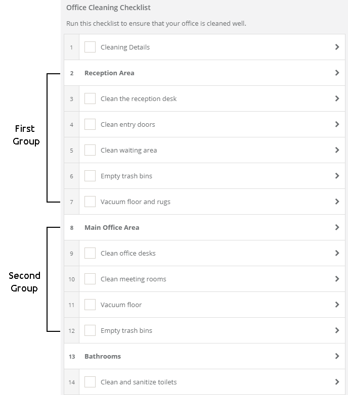 Group Tasks Using Headings For Improved Readability