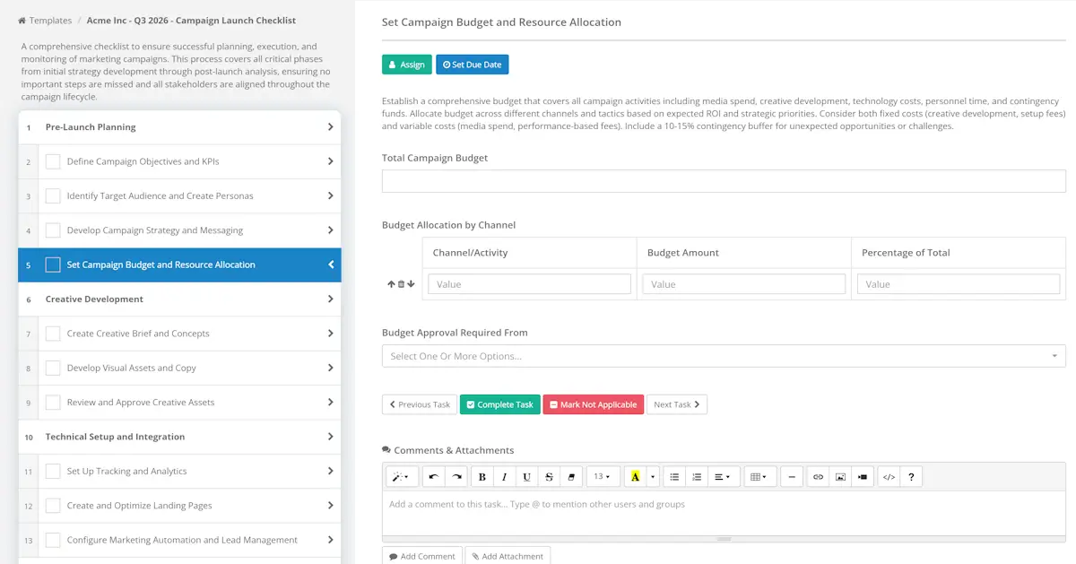 CheckFlow Campaign Launch Template