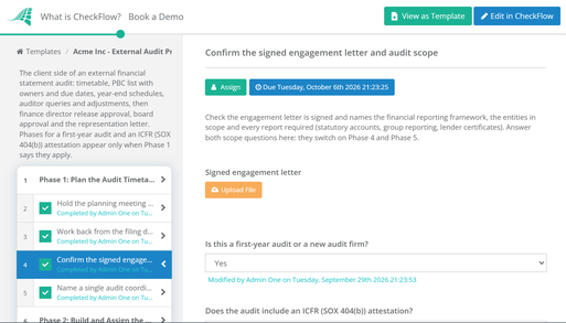 External Audit Preparation Checklist