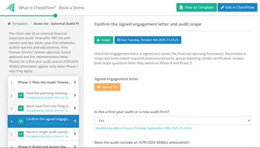 External Audit Preparation Checklist