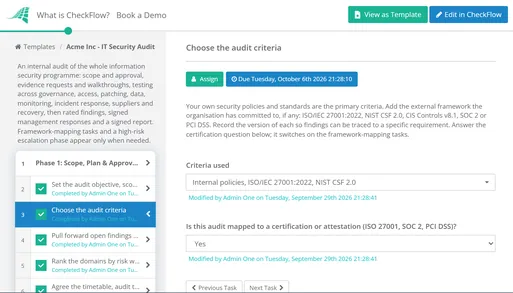 IT Security Audit Checklist
