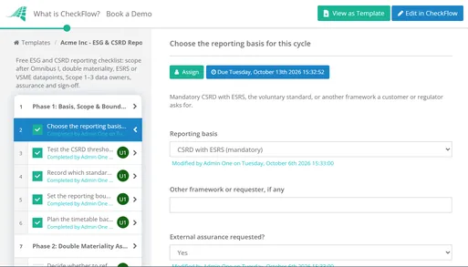 ESG & CSRD Reporting Checklist