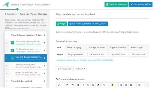 Vendor Risk Assessment Checklist