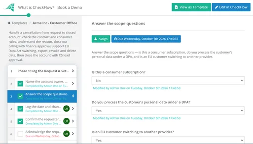 Customer Offboarding & Cancellation Checklist