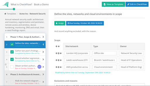 Network Security Audit Template