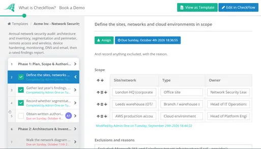 Network Security Audit Template