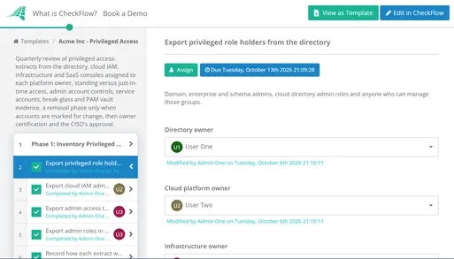 Privileged Access Review Checklist