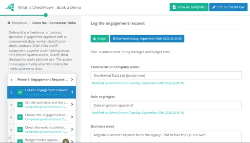 Contractor Onboarding Checklist