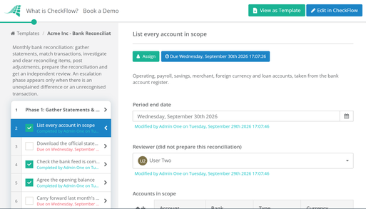 Bank Reconciliation Checklist