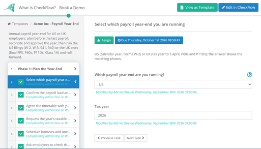 Payroll Year-End Checklist