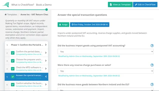 VAT Return Checklist