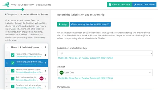 Adviser Annual Client Review Template