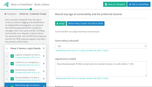 Complaints Handling Template