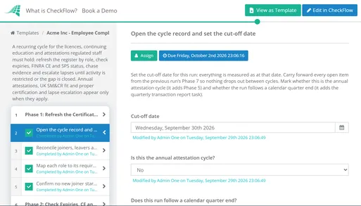 Employee Compliance Certification Tracking Checklist