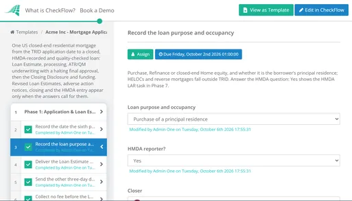 Mortgage Application Processing Template