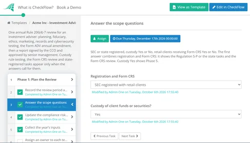 RIA Annual Compliance Review Template