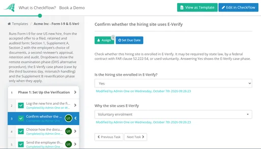 Form I-9 & E-Verify Compliance Checklist