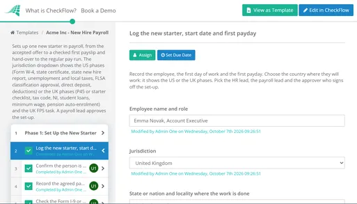 New Hire Payroll Setup Checklist