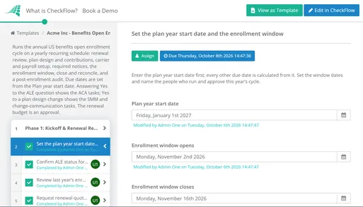 Benefits Open Enrollment Checklist