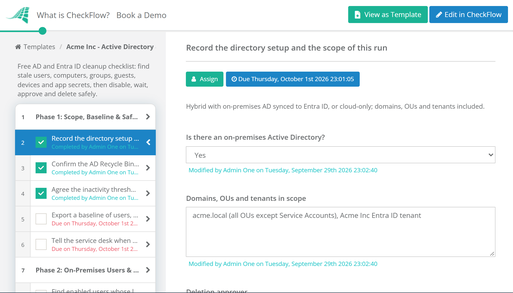 Active Directory & Entra ID Account Cleanup Checklist