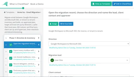 Email Migration Checklist