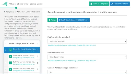 Laptop Provisioning & Imaging Checklist