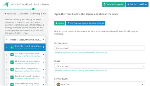 Monitoring & Alerting Setup Checklist