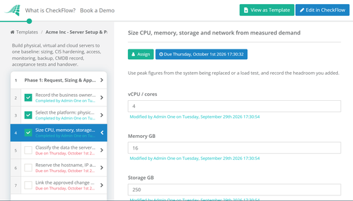 Server Setup & Provisioning Checklist