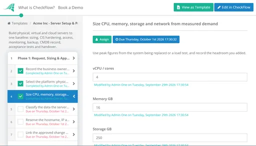 Server Setup & Provisioning Checklist