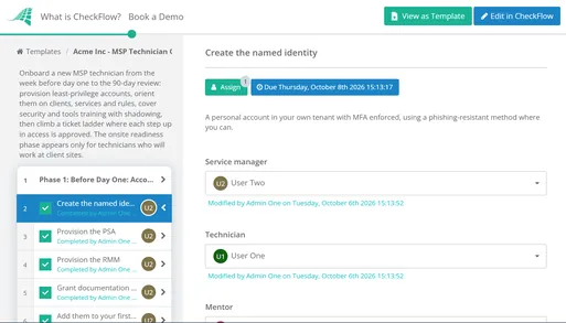MSP Technician Onboarding Checklist