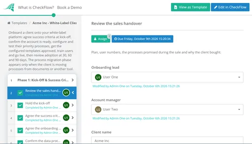 White-Label Client Onboarding Checklist