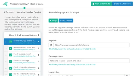 Landing Page QA Checklist