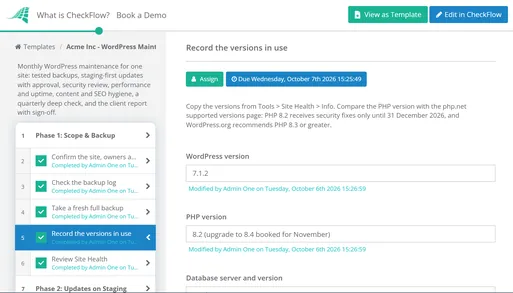 WordPress Maintenance Checklist