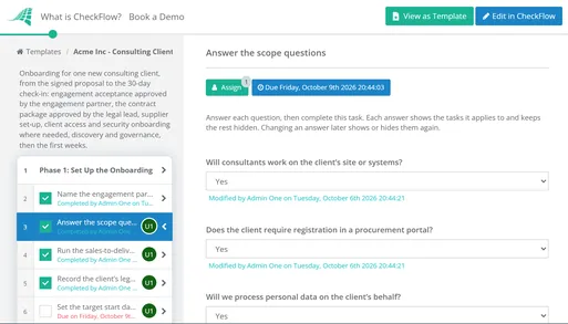 Consulting Client Onboarding Checklist Template