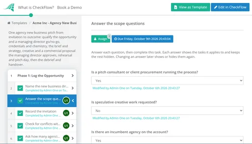 Agency New Business Pitch Checklist Template
