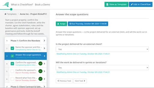 Project Kickoff Checklist