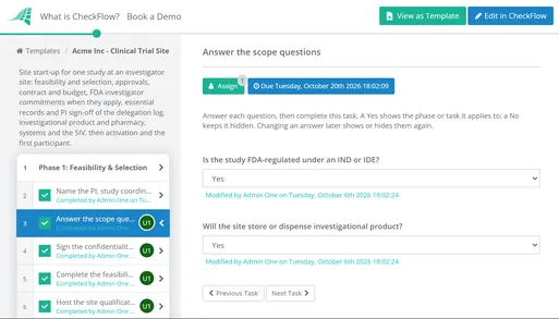 Clinical Trial Site Initiation Checklist